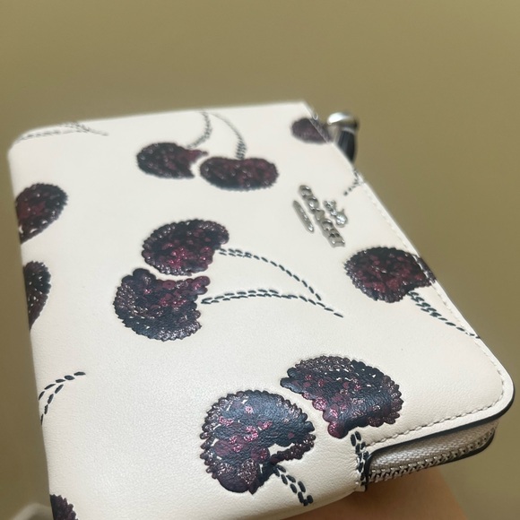 Coach Cherry Corner Zip Wristlet - Picture 9 of 14